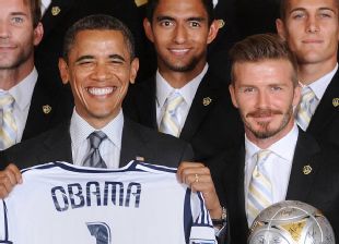 David Beckham has been with Barack Obama this week